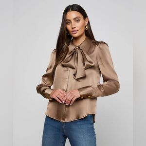 L’AGENCE Honey Silk Blouse - Size Small
